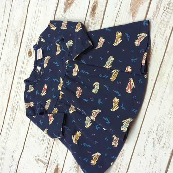 Hanna Andersson Navy Bunnies Dress 3-6M - Picture 2 of 5